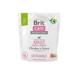 Корм сухий Brit Care Dog Sustainable Adult Small Breed (Курка з комахами, 1кг) Brit фото