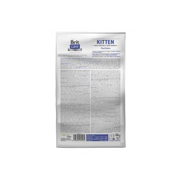 Сухий корм для кошенят Brit Care Cat Grain Free Kitten Gentle Digestion Strong Immunity (Лосось, 400g) Brit фото