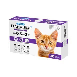 СУПЕРІУМ Панацея, протипаразитарні таблетки (Коти, 0,5-2 кг) Superium фото