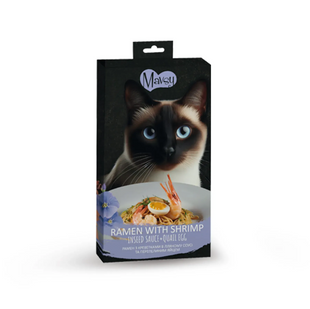 Mavsy Creamy рамен з креветками в лляному соусі та перепелиним яйцем, 15 г (5 шт) Mavsy фото