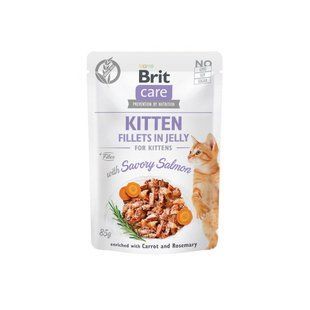 Вологий корм для кошенят Brit Care Fillets in Jelly (пікантний лосось, 85г) Brit фото