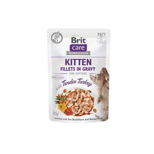 Вологий корм для кошенят Brit Care Fillets in Gravy (індичка, 85г) Brit фото