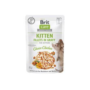 Вологий корм для кошенят Brit Care Fillets in Gravy (курка, 85г) Brit фото