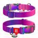 Нашийник WAUDOG Nylon Recycled з QR, градієнт (L, 25 мм, 33-49 см, Блакитний) Wau Dog фото 1
