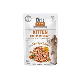 Вологий корм для кошенят Brit Care Fillets in Gravy (Лосось, 85г) Brit фото