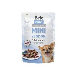Вологий корм для собак Brit Care Mini Fillets In Gravy (дичини, 85г) Brit фото