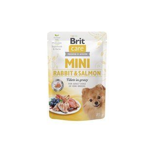 Вологий корм для собак Brit Care Mini Fillets In Gravy (кролик та лосось, 85г) Brit фото