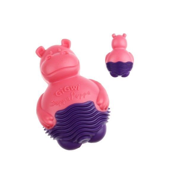 Іграшка для цуценят Бегемот GiGwi Suppa Puppa hippo, pink/purple  GiGwi фото