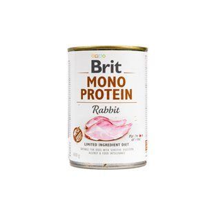 Вологий консервований корм для собак Brit Mono Protein Dog (кролик, 400g) Brit фото