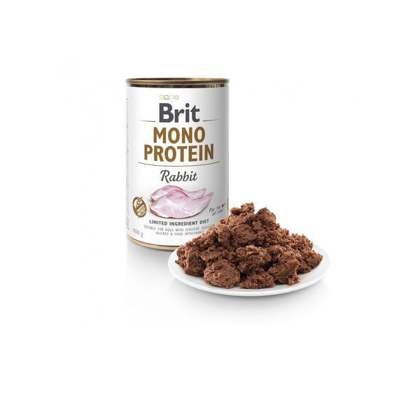 Вологий консервований корм для собак Brit Mono Protein Dog (кролик, 400g) Brit фото