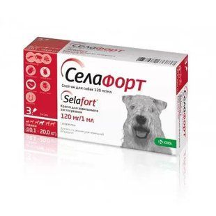 Селафорт спот-он краплі проти паразитів для собак 2,6-5 кг, 30мг/0,25мл, 1од/уп KRKA фото