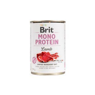 Вологий консервований корм для собак Brit Mono Protein Dog (ягнятина, 400g) Brit фото