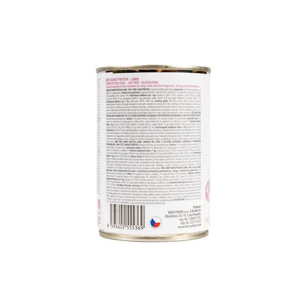 Вологий консервований корм для собак Brit Mono Protein Dog (ягнятина, 400g) Brit фото