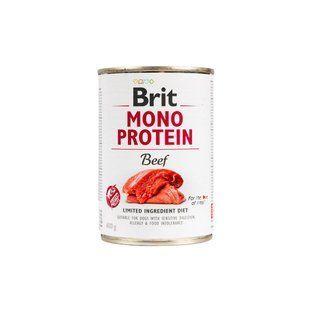 Вологий консервований корм для собак Brit Mono Protein Dog (яловичина, 400g) Brit фото