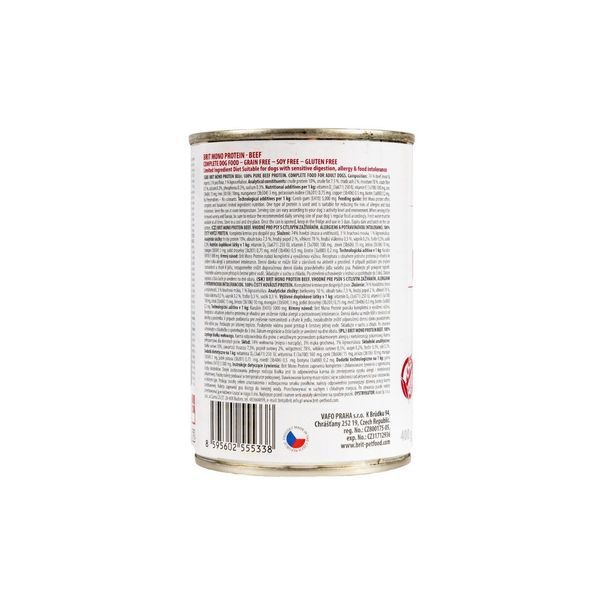 Вологий консервований корм для собак Brit Mono Protein Dog (яловичина, 400g) Brit фото