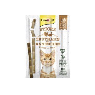 Ласощі GimCat для котів палички ГімКет Стікс з індичкою та кроликом GimCat фото