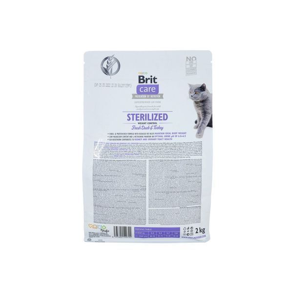 Сухий корм для котів Brit Care Cat GF Sterilized Weight Control Brit фото