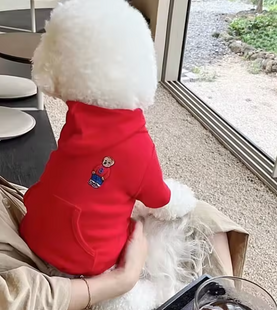 Худі для собак (XS, Bear Polo, Червоний) Paw Space фото