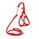 Шлея з повідцем шкіряна WAUDOG Glamour з QR (XS, Чорний) Wau Dog фото 1