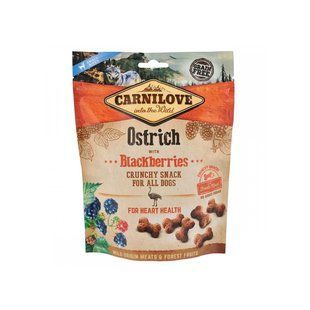 Ласощі Carnilove для собак Карнілав Дог Кранчи Снек (страус та ожина, 200г) Carnilove фото